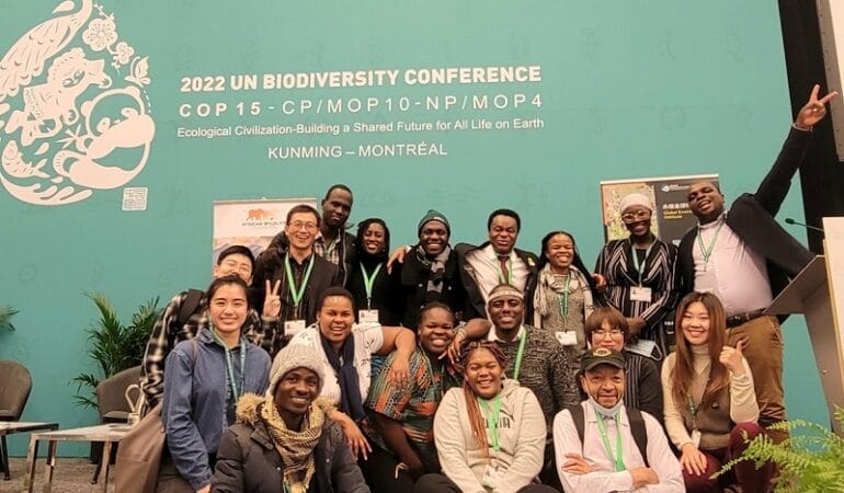 A group of people at the COP15 biodiversity conference in 2022