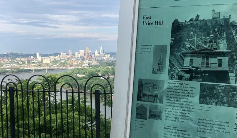 Vista del centro de Cincinnati desde East Price Hill
