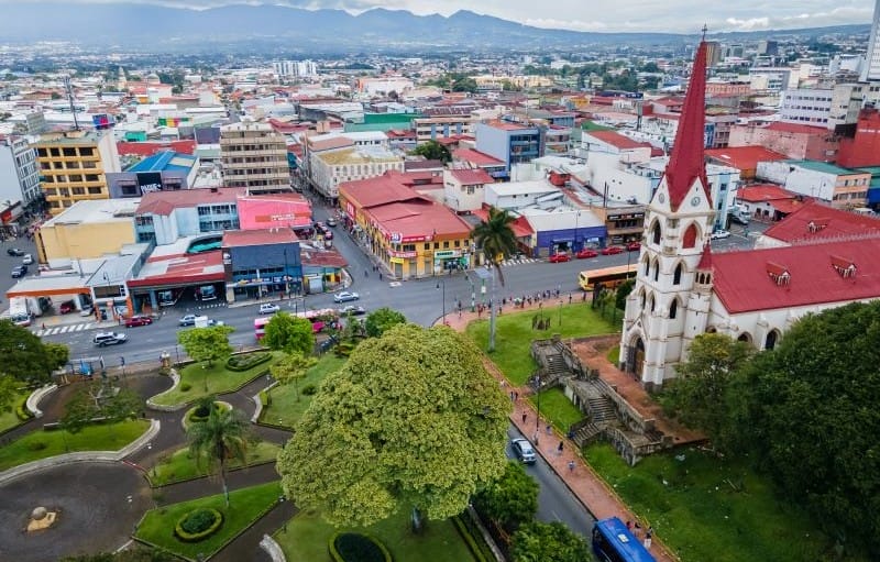 Aerial photo of San José, Costa Rica