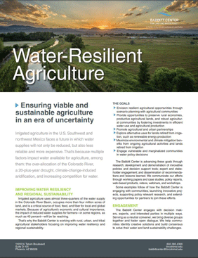 Thumbnail image for a fact sheet about water-resilient agriculture