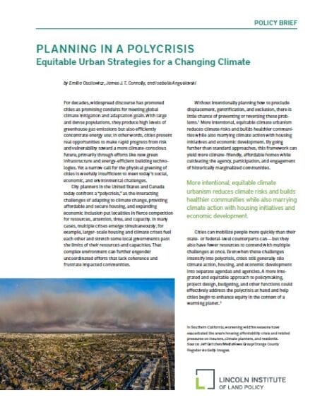 Policy Focus Reports and Policy Briefs - Lincoln Institute of Land