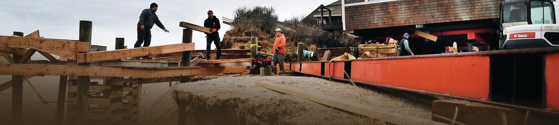 Homeowners in Truro, Massachusetts, were able to move their house onto stilts to mitigate the encroaching threat of beach erosion.