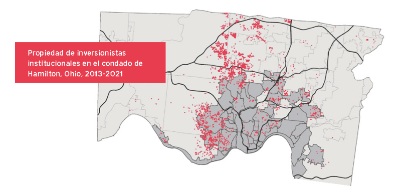 Map of investor-owned homes in Cincinnati, Ohio