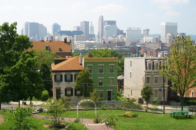 Homes in Cincinnati with downtown skyline
