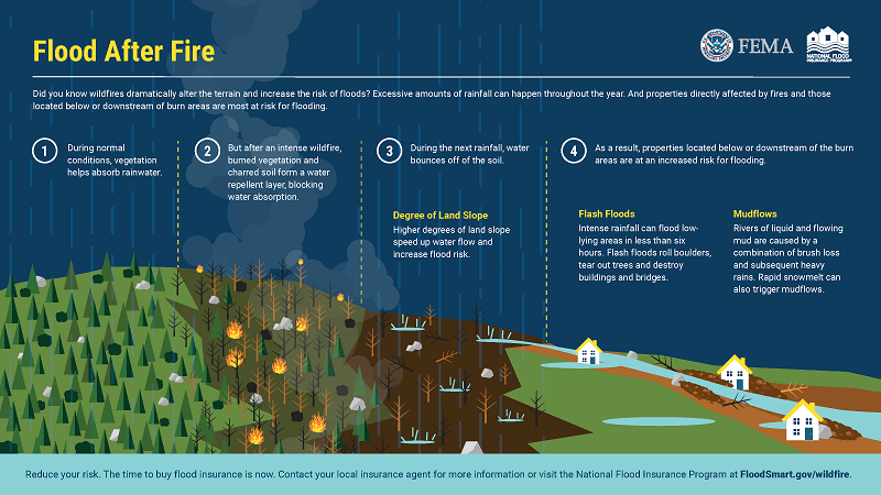 FEMA Flood After Fire Infographic