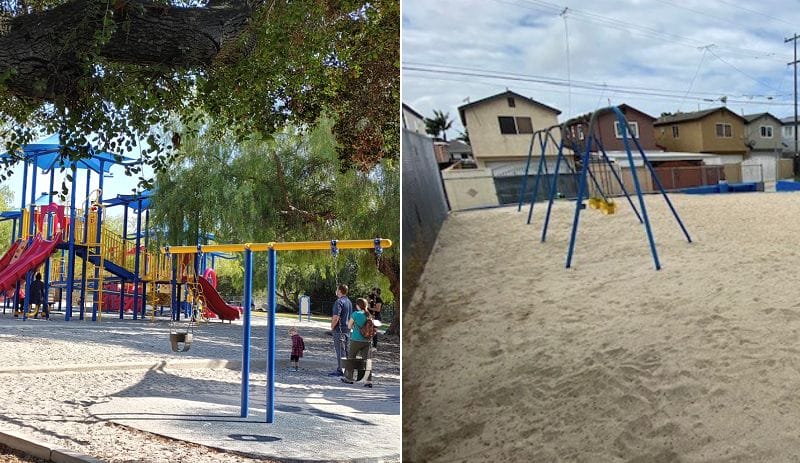 Two San Diego playgrounds